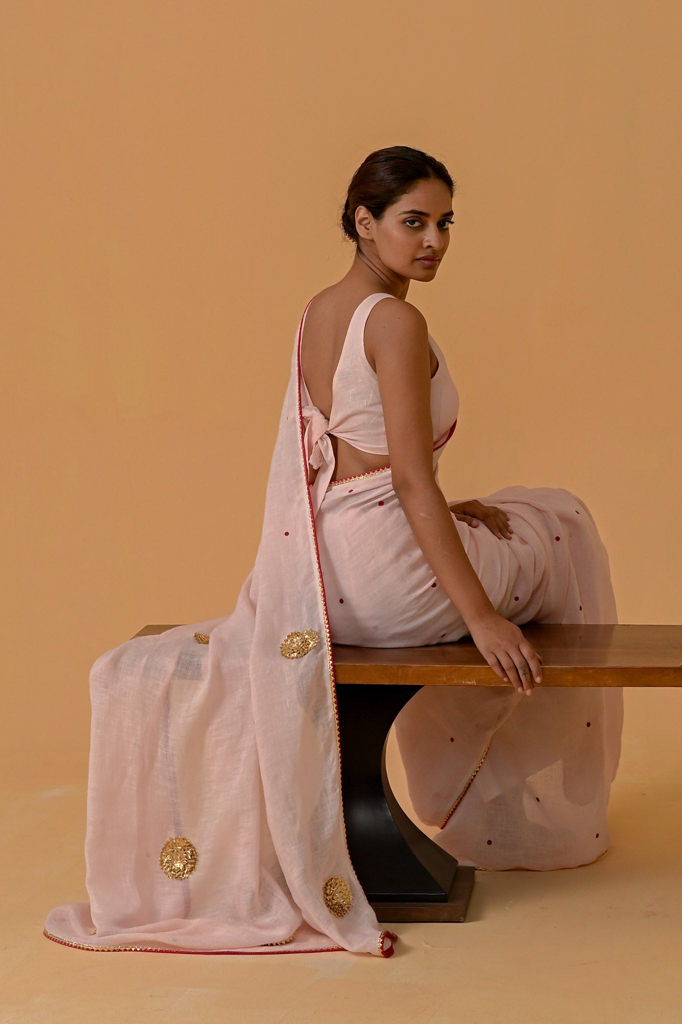 Gulabi Glow Saree - Baby Pink