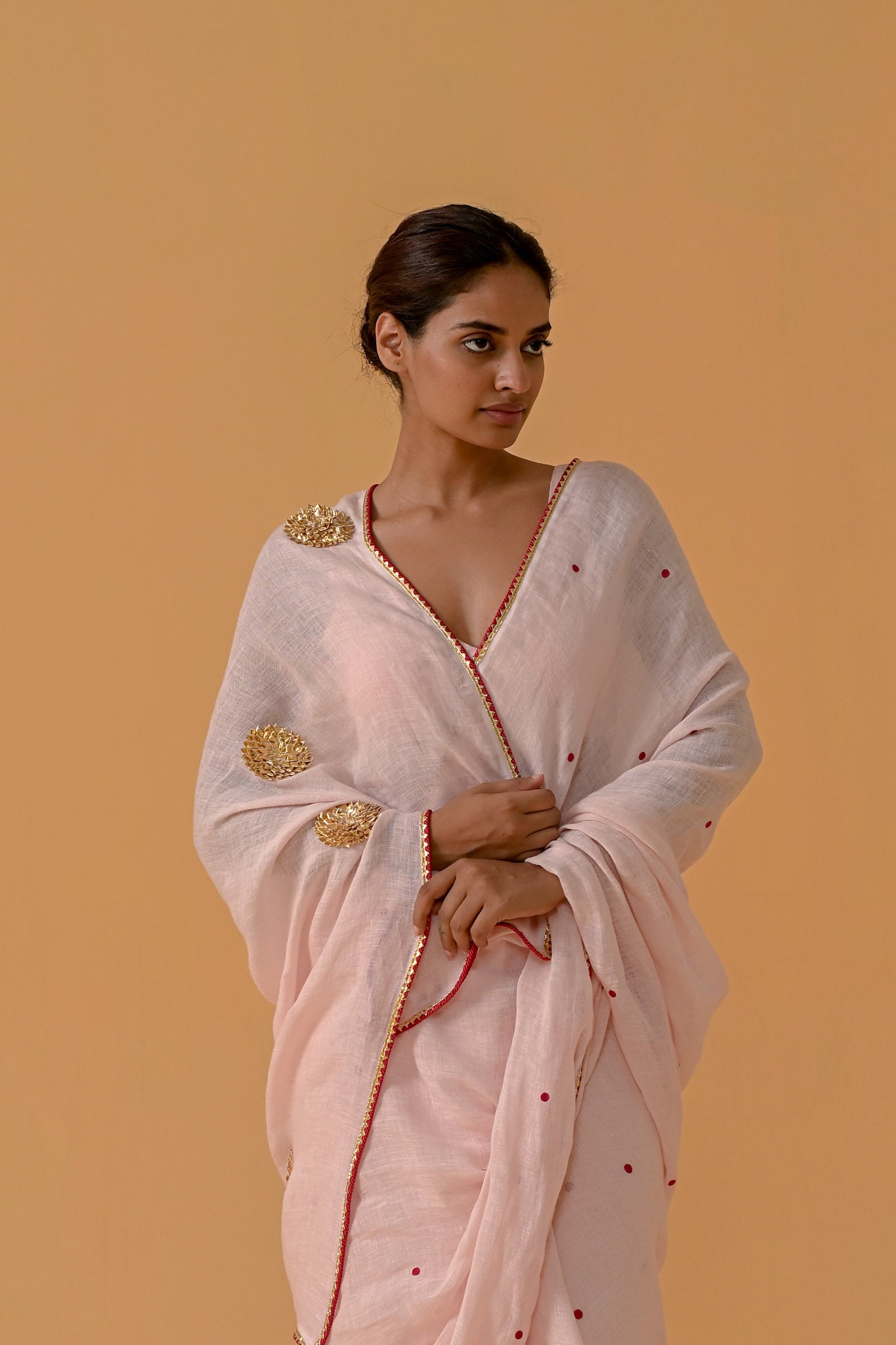 Gulabi Glow Saree - Baby Pink