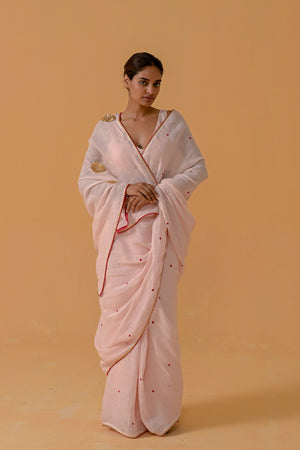 Gulabi Glow Saree - Baby Pink
