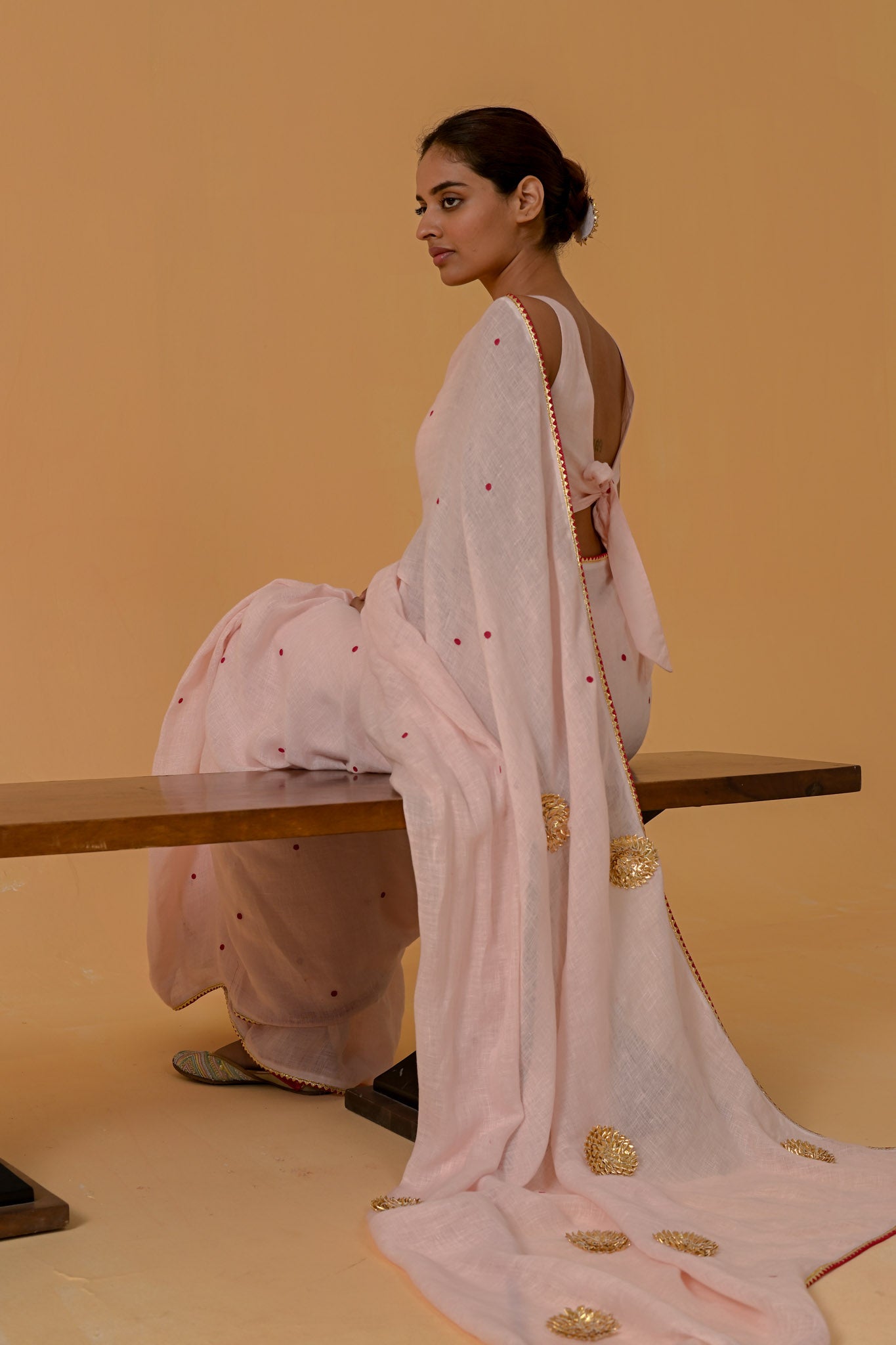 Gulabi Glow Saree - Baby Pink