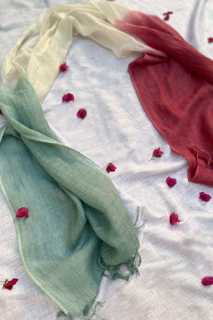 Taaza-Tareen Sea Green Ombre Scarf