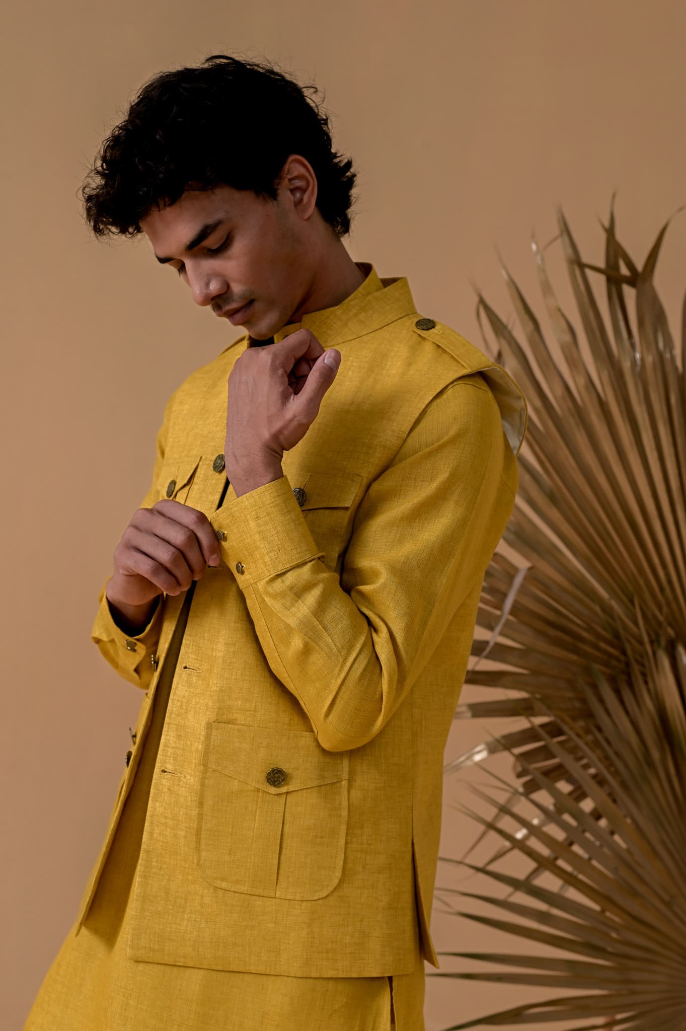Jashn-e-Vogue Waistcoat - Mustard