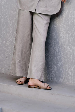 The Batooni Grey Skies Linen Pajamas