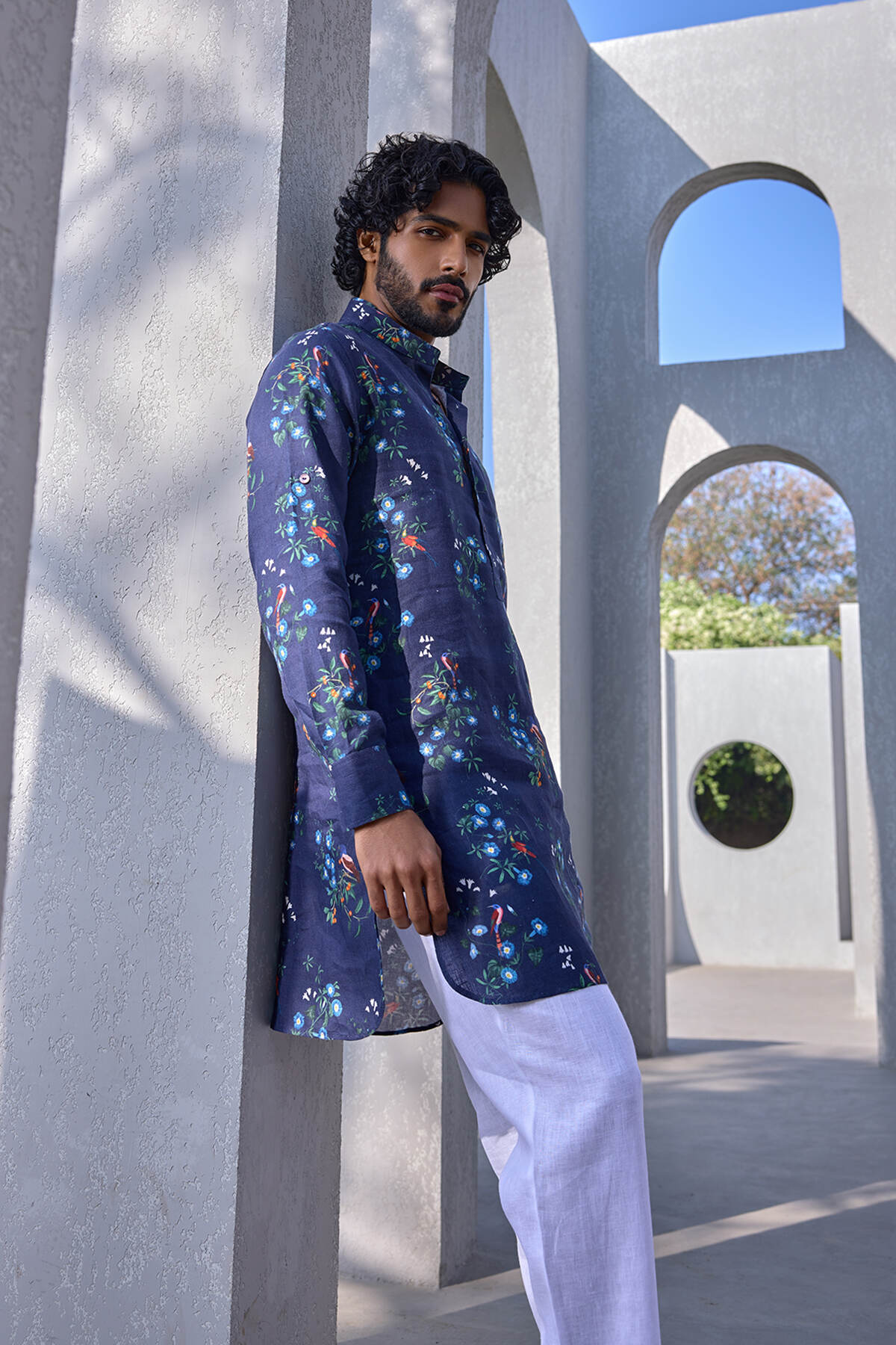 The Irshaad Kurta - Kingfisher