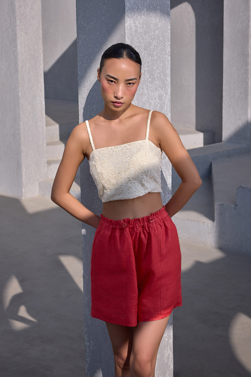 The Kesriya Albeli Linen Shorts