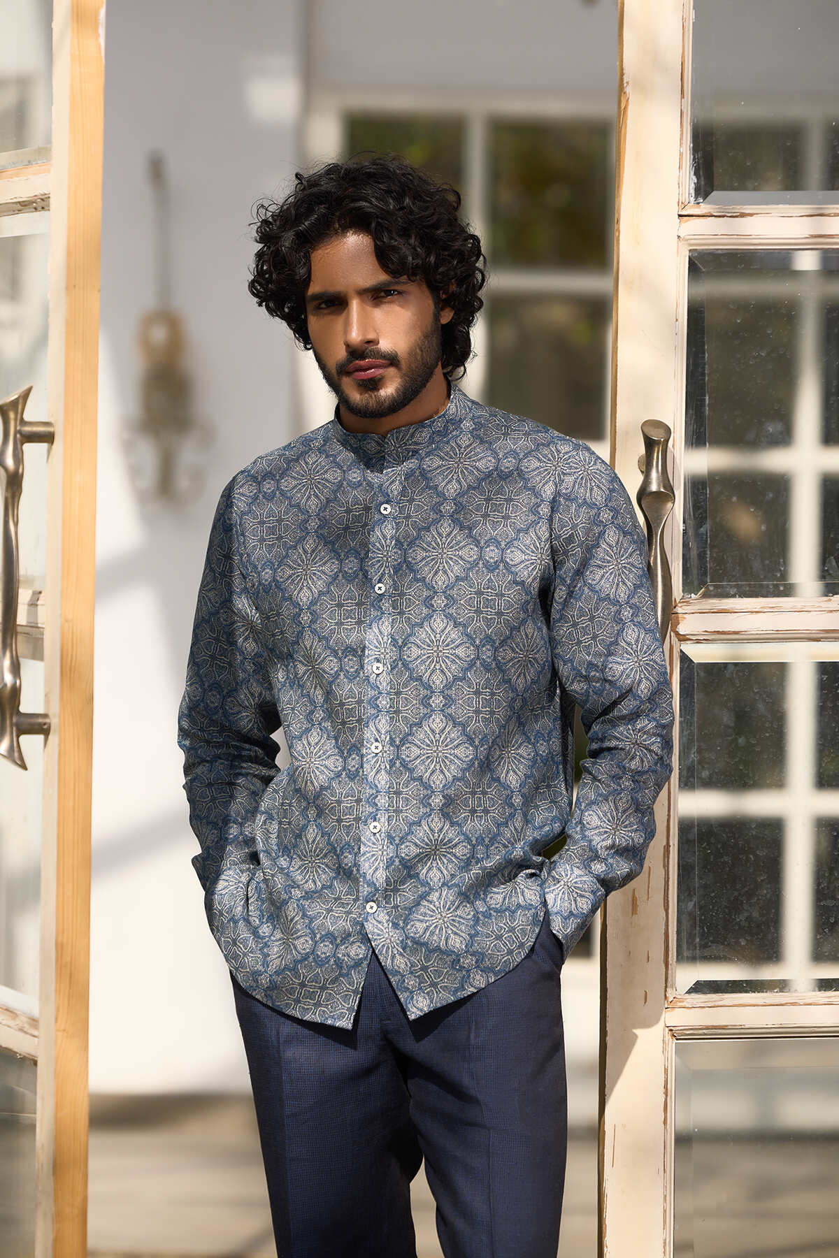 The Sheridan Shirt - Indigo Bagru