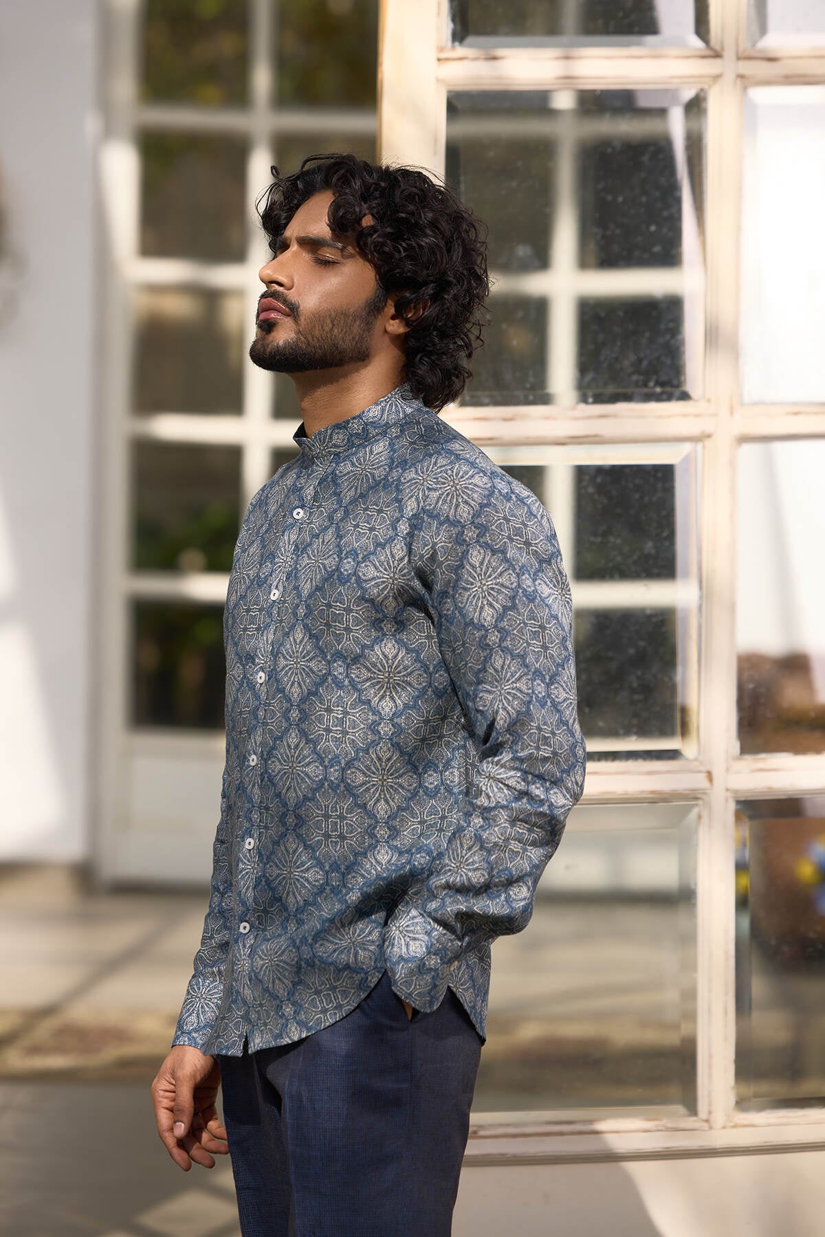 The Sheridan Shirt - Indigo Bagru