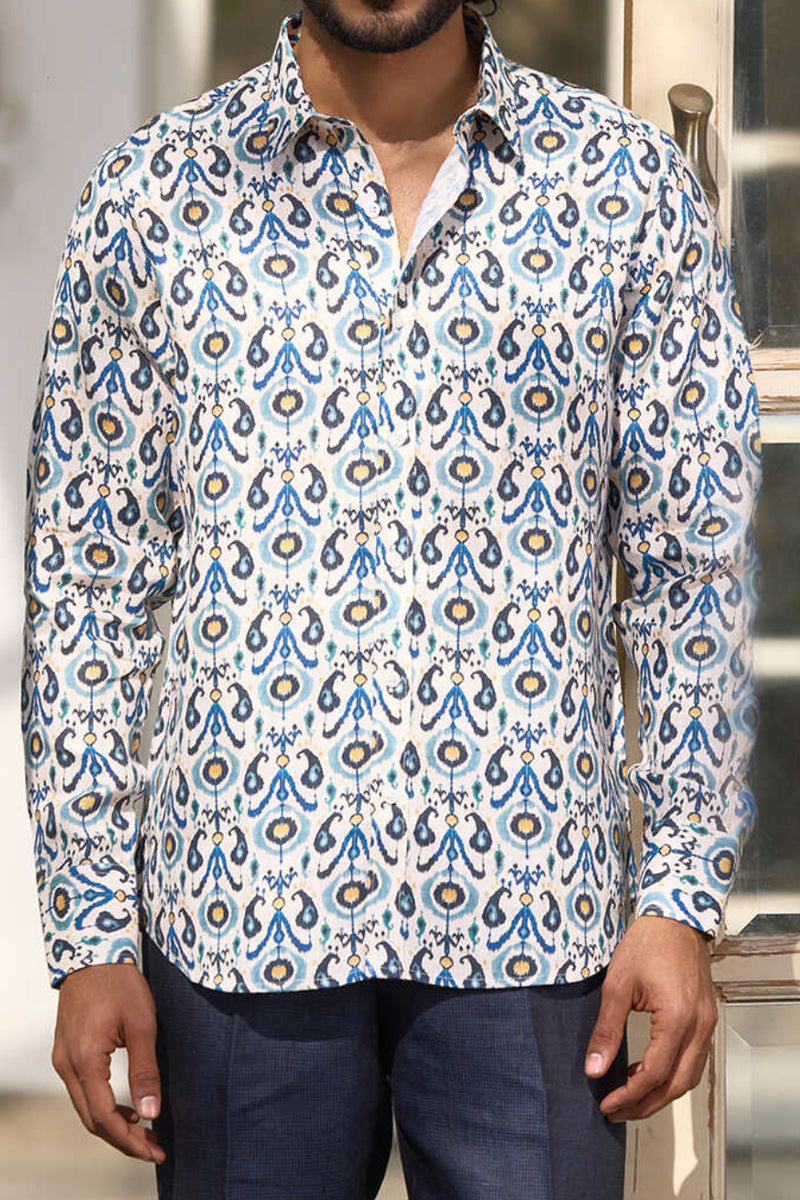 The Bayaan Ikat Adventure Linen Shirt
