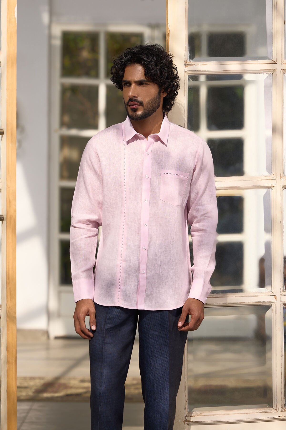 The Raahi Shirt - Rose Vapours