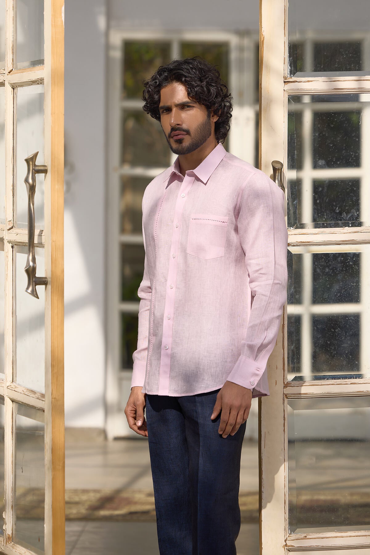 The Raahi Shirt - Rose Vapours