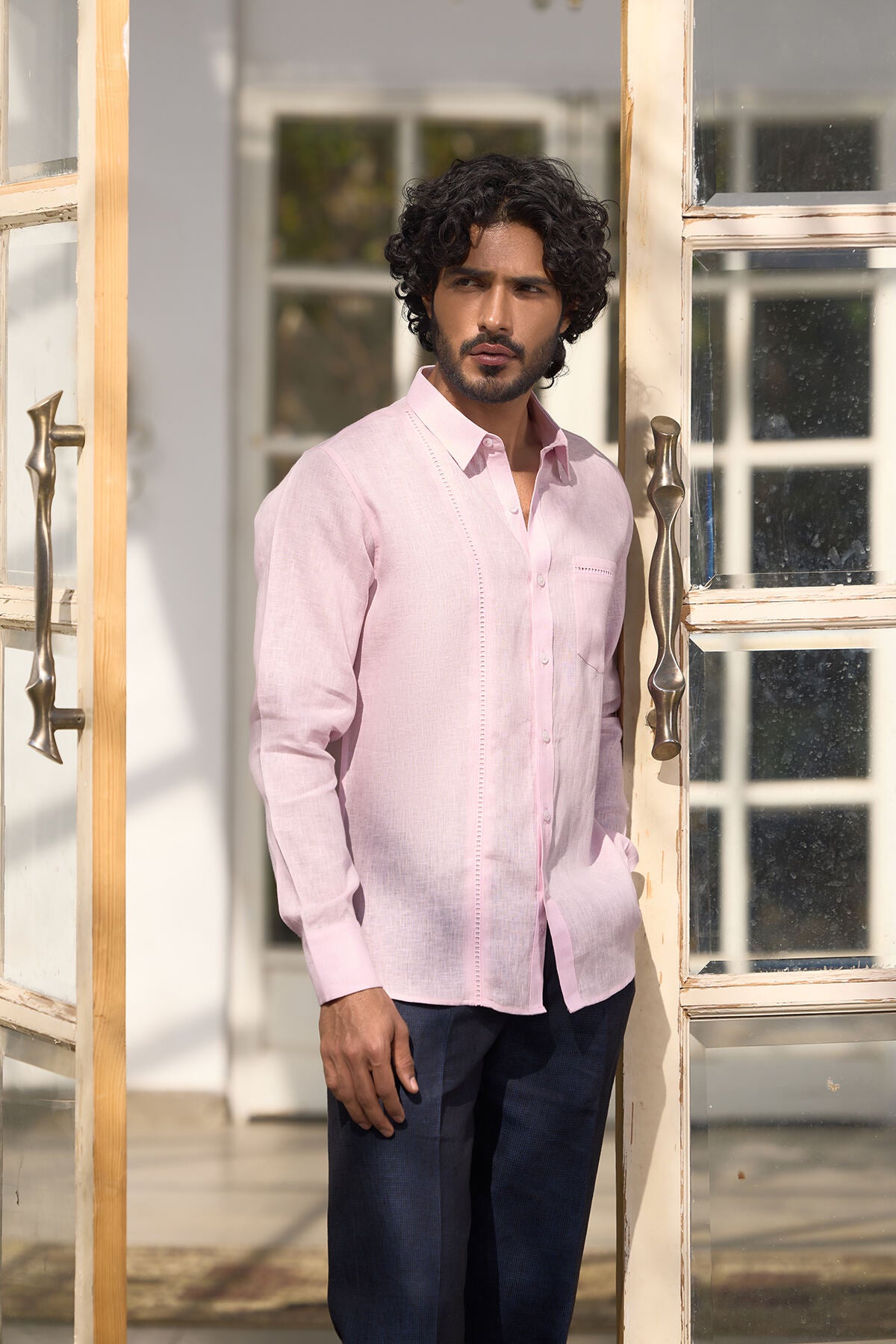 The Raahi Shirt - Rose Vapours