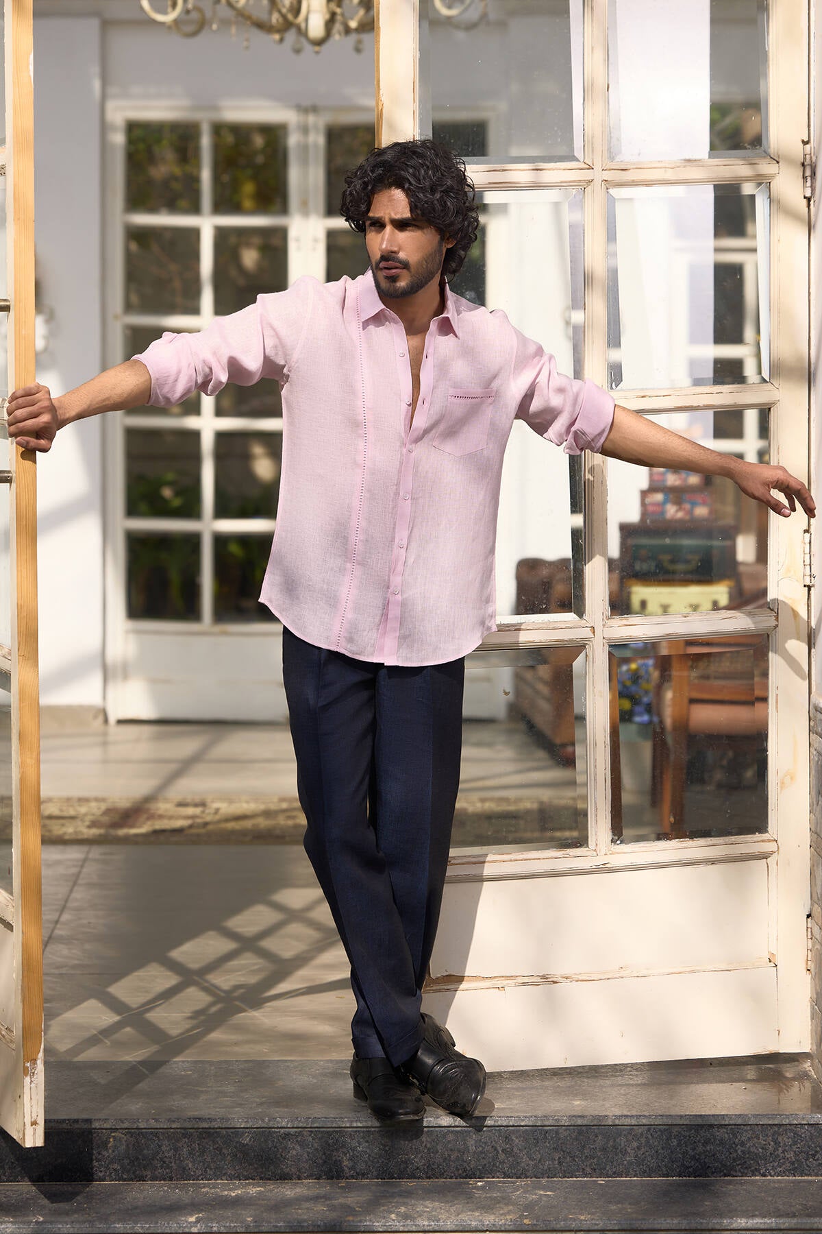 The Raahi Shirt - Rose Vapours