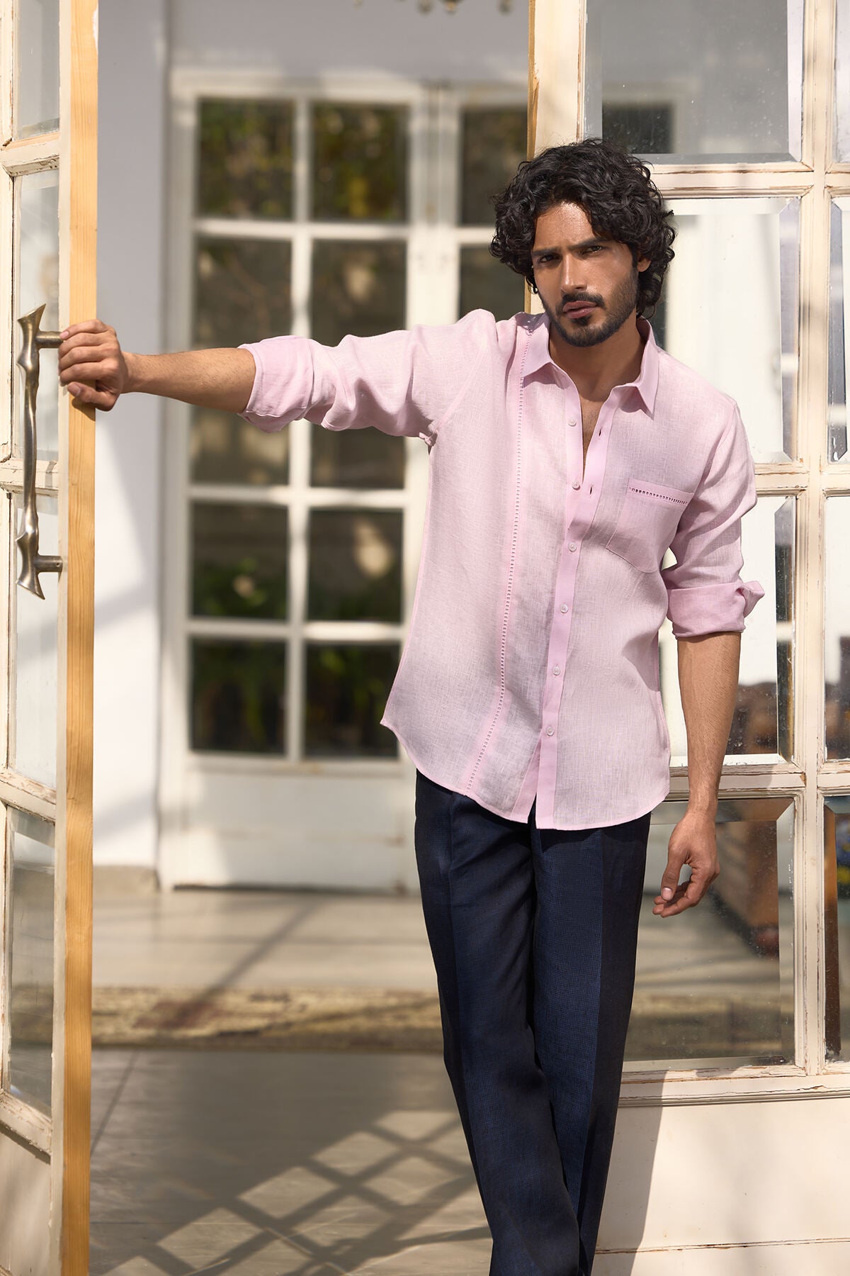 The Raahi Shirt - Rose Vapours