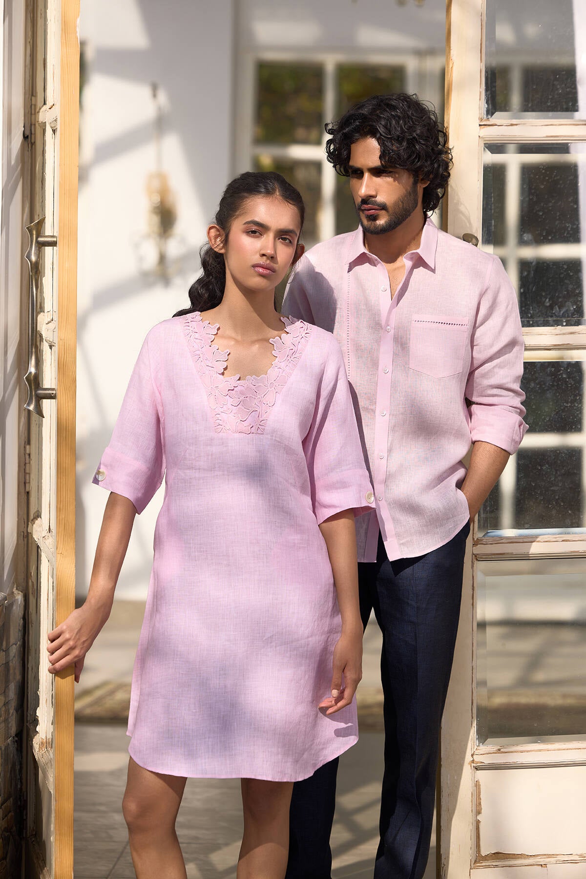 The Raahi Shirt - Rose Vapours