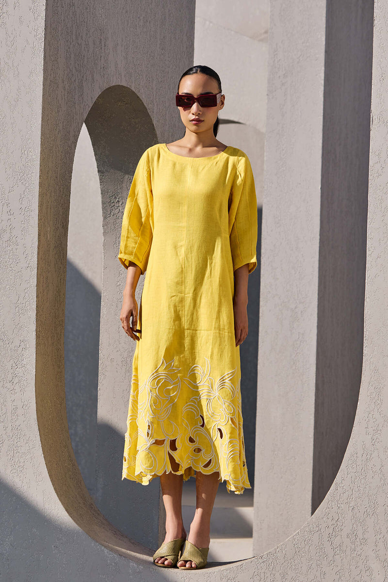 The Shayara Sunshine Linen Dress