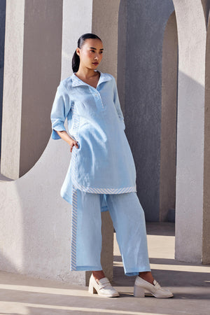The Daastan Aasmaani Linen Co-ord Set