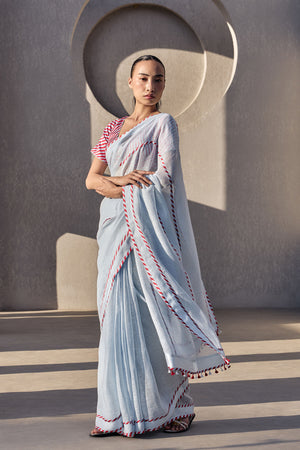 The Mehfil Saree - Hibiscus Blush