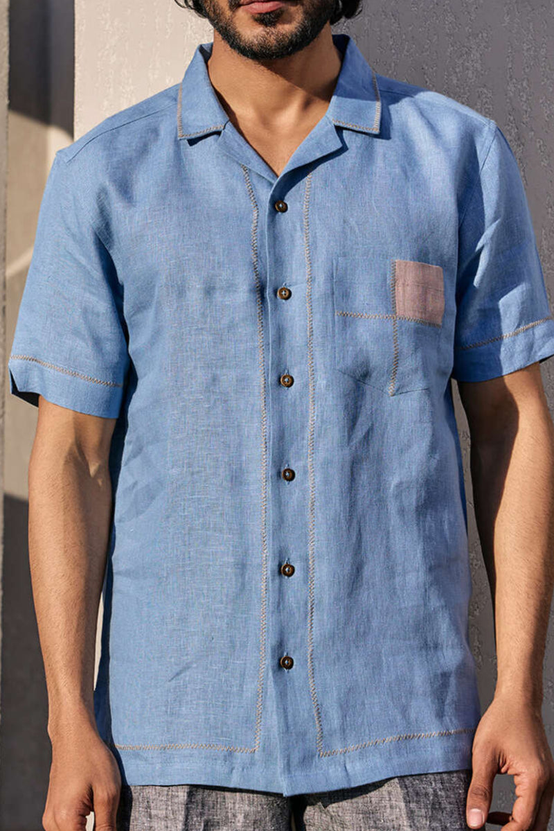 The Soch Deep Sea Linen Shirt