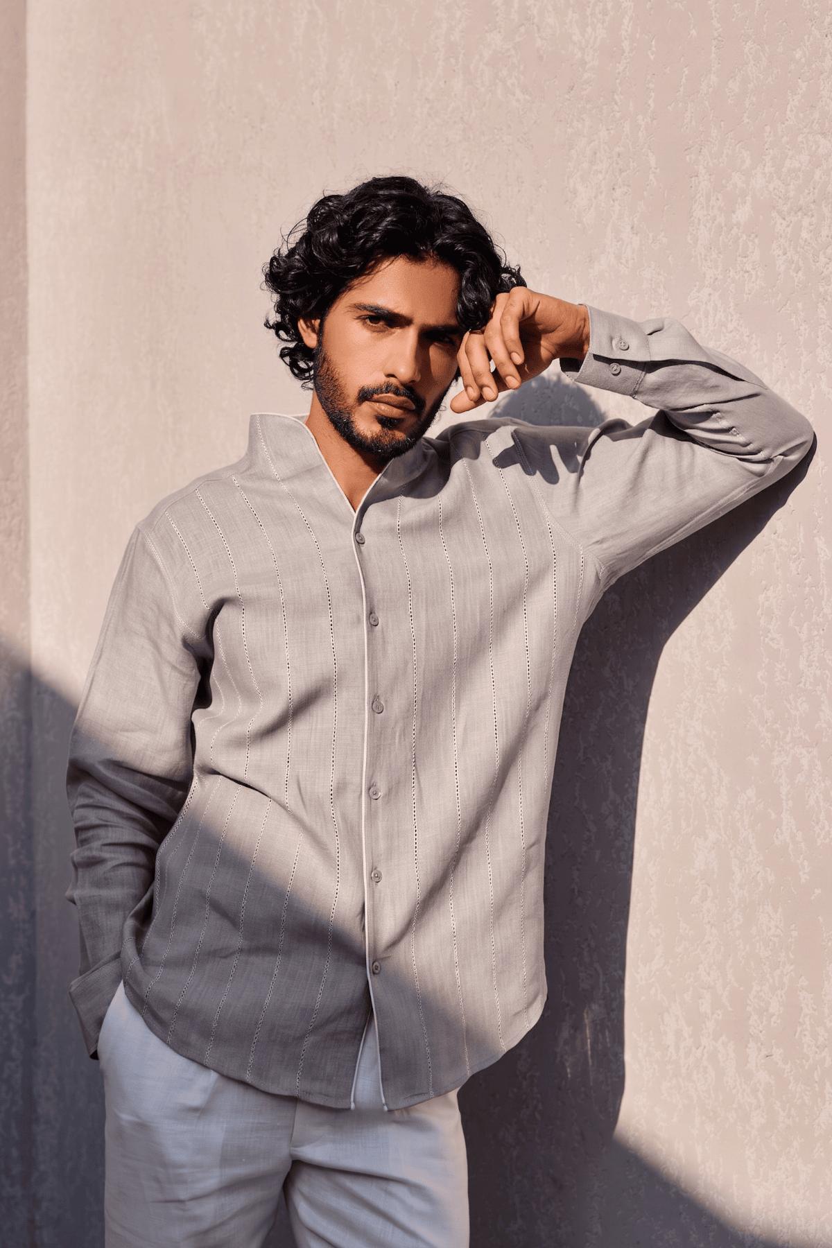 The Shayar Gentle Grey Linen Shirt
