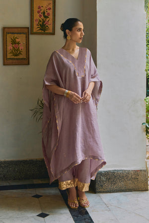 The Naazuk Kali Co-ord Set (Upper & Bottom) - Lavender