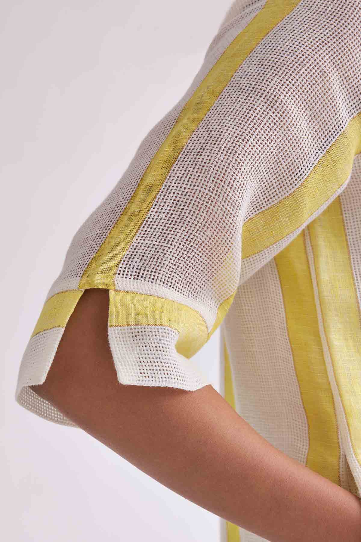 The Lishitha Dress - Yellow Stripe