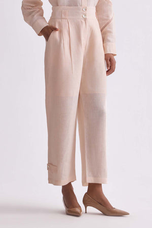 The Rishitha Trouser - Peach
