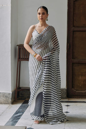 The Black & White Madelief Saree