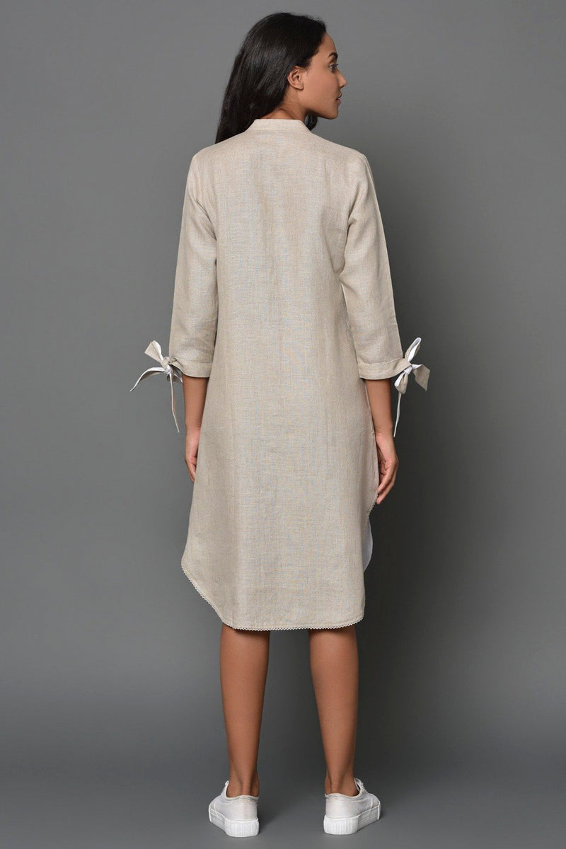 Duo-tone White Tunics for Women - Yellwithus.com