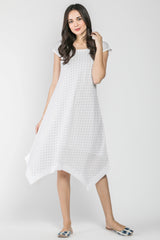 Dot Printed Cotton Dress-Yellwithus.com