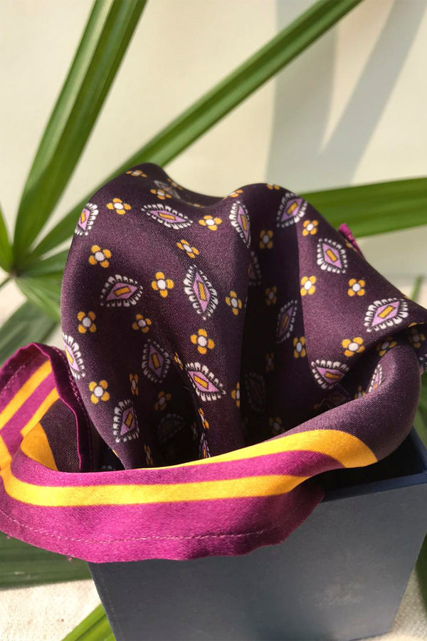 The Capital Purple Pocket Square - Yellwithus.com