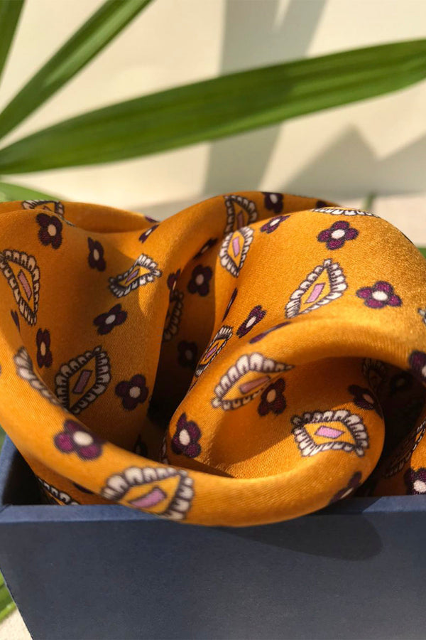 The Capital Mustard Pocket Square - Yellwithus.com