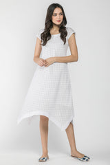 Dot Printed Cotton Dress-Yellwithus.com