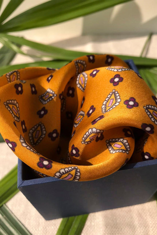 The Capital Mustard Pocket Square - Yellwithus.com