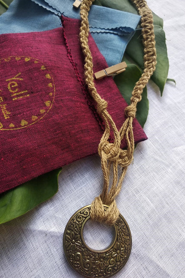 The Halo Necklace with Brass Pendant for Women - Yellwithus.com