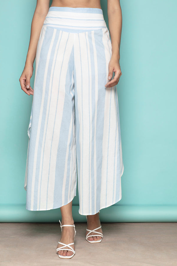 Stripe Flare it is! - Cotton Trouser for Women | Yellwithus.com
