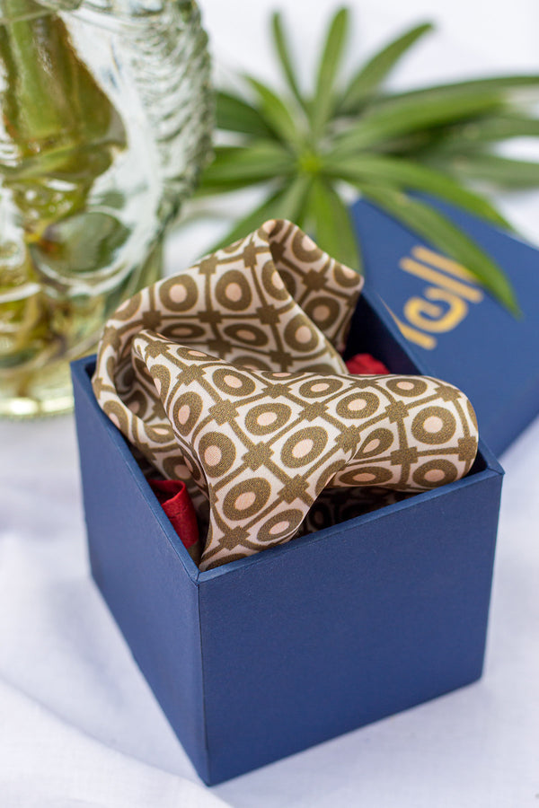 The Denzel Printed Satin Pocket Square