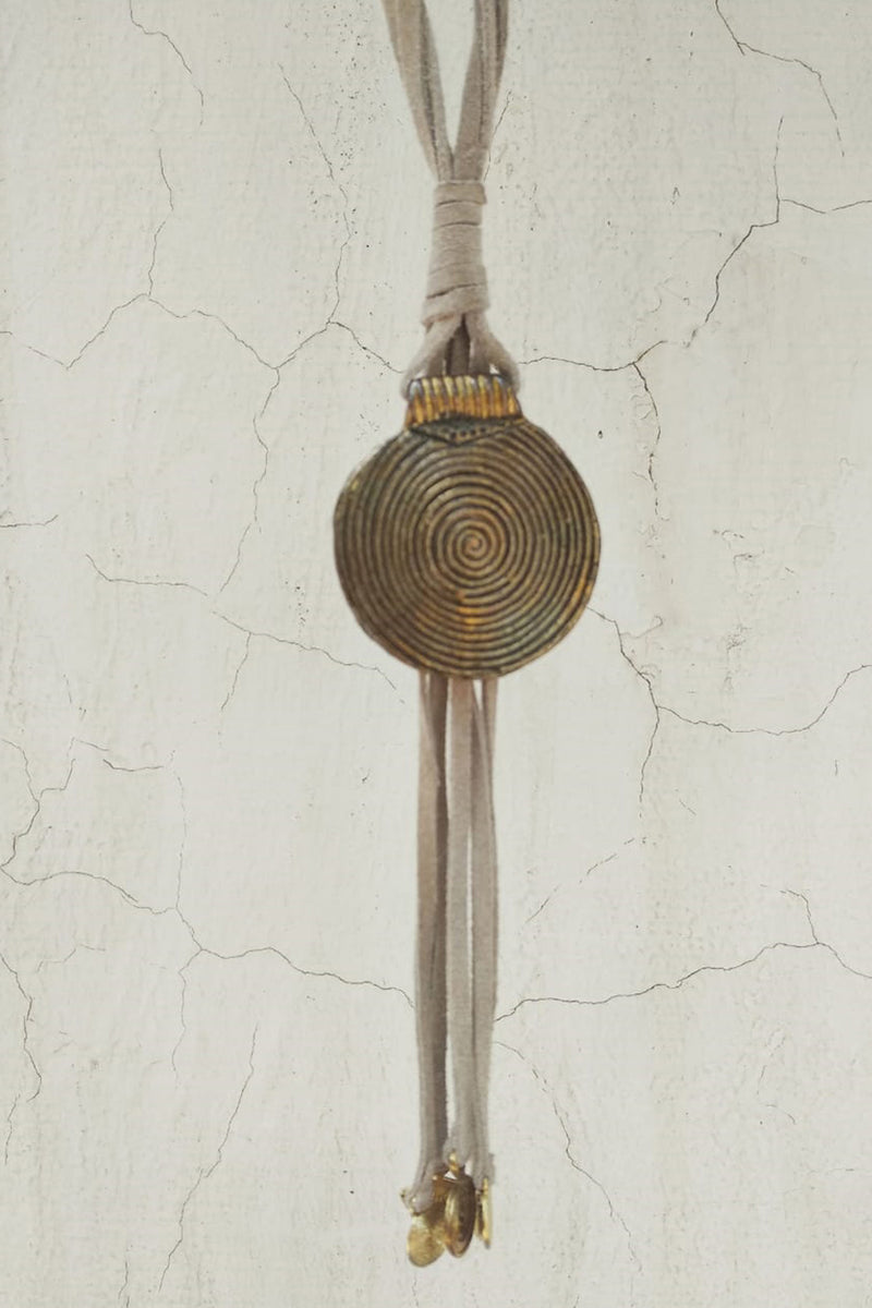 The Vortex Necklace for Women with Round Brass Pendant - Yellwithus.com
