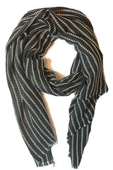 Noir Cashmere Scarf-Yellwithus.com