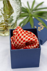 The Fahim Printed Satin Pocket Square