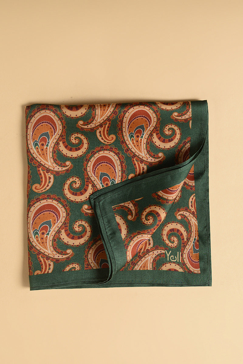 The Percy Paisley Pocket Square-Yellwithus.com