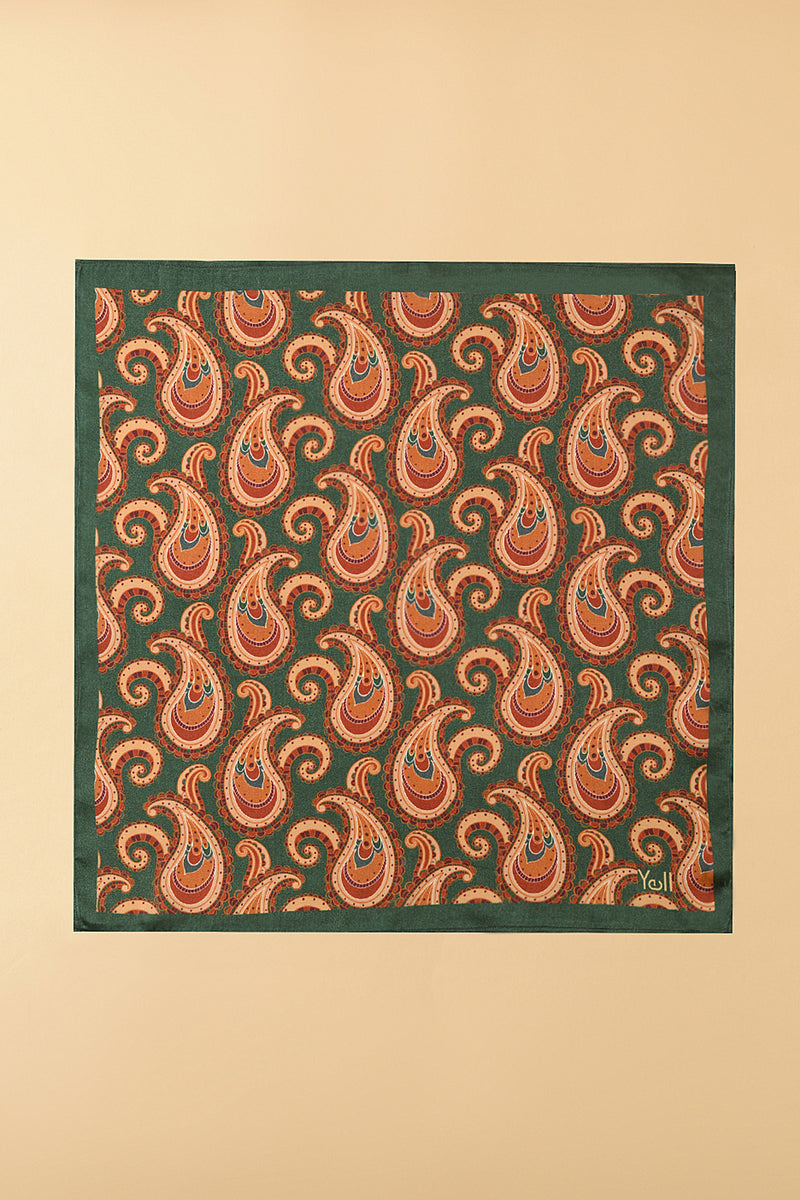 The Percy Paisley Pocket Square-Yellwithus.com