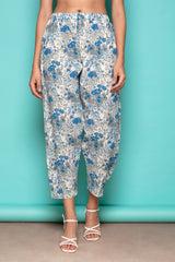 The Parthenia White Blue Flower Print Salwar-Yellwithus.com