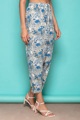 The Parthenia White Blue Flower Print Salwar-Yellwithus.com