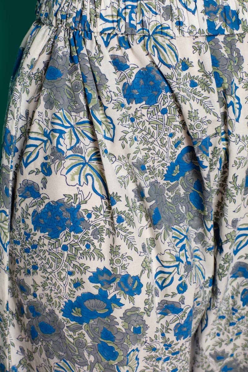The Parthenia White Blue Flower Print Salwar-Yellwithus.com