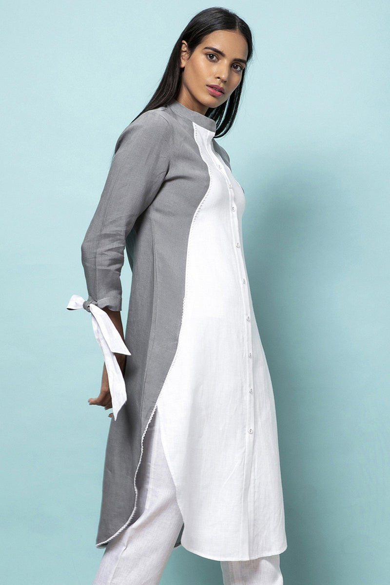 LINEN With Lace Detailing-Yellwithus.com