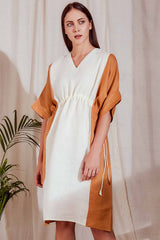 Tierra Beige Kaftan Dress - Yellwithus.com