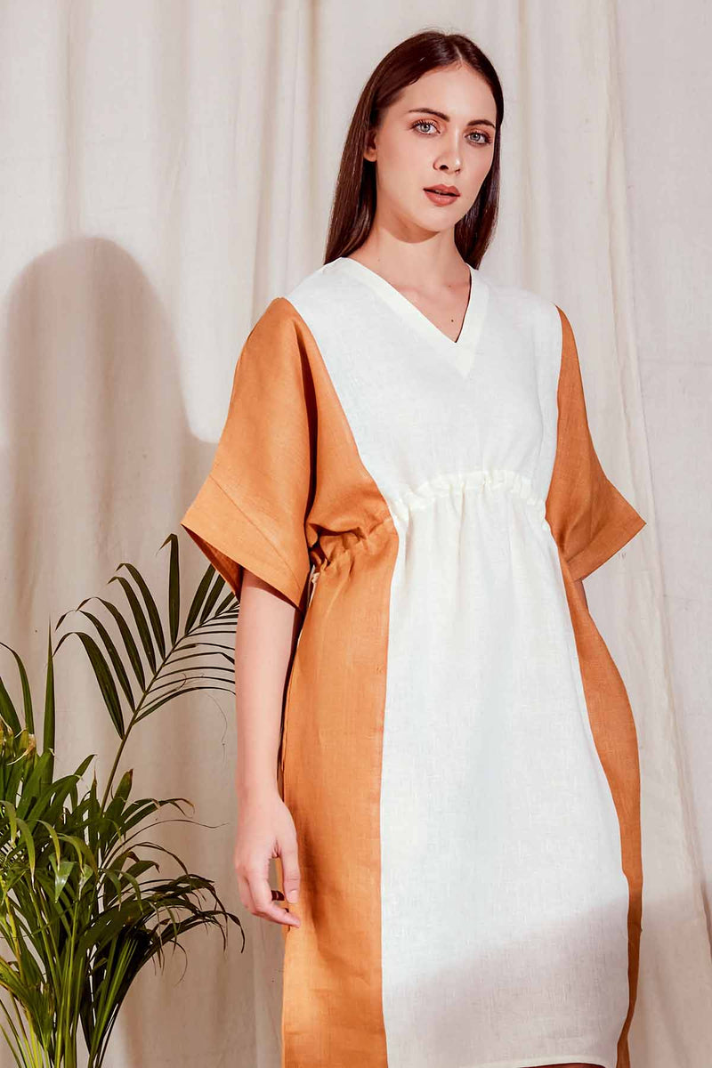 Tierra Beige Kaftan Dress - Yellwithus.com