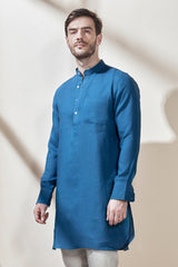 Handsome High Aqua Blue Designer Kurta for Men - Yellwithus.com