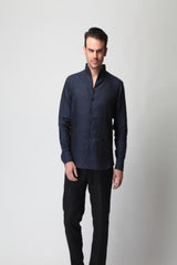 Royal Aristocratic Shirt for Men- Dark Blue | Yellwithus.com