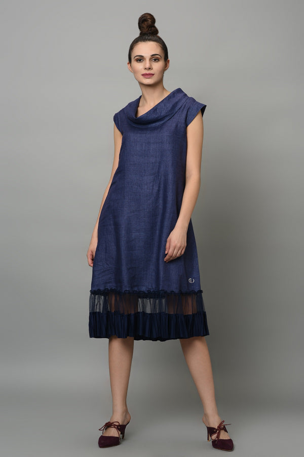 Moonstone Cowl Dress-Yellwithus.com
